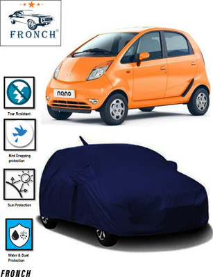 FRONCH Car Cover For Tata Nano (With Mirror Pockets)(Blue)
