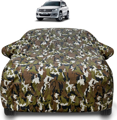 Caronix Car Cover For Volkswagen Tiguan (With Mirror Pockets)(Brown)