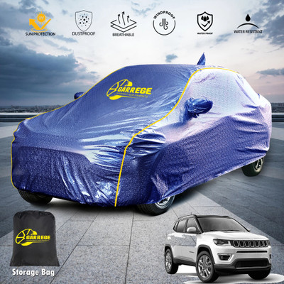 GARREGE Car Cover For Jeep Compass (With Mirror Pockets)(Blue, For 2019, 2020, 2021, 2022, 2023, 2024 Models)