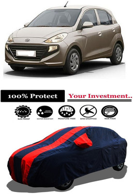Amexride Car Cover For Hyundai Santro 1.0i (With Mirror Pockets)(Red)
