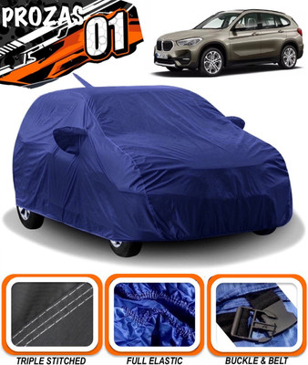 prozas Car Cover For BMW X1 (With Mirror Pockets)(Blue)