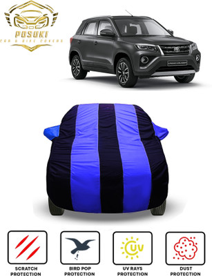 POSUKI Car Cover For Toyota Urban Cruiser (With Mirror Pockets)(Blue)