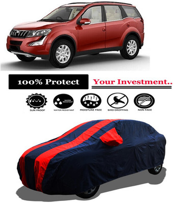Amexride Car Cover For Mahindra XUV500 W10 AWD (With Mirror Pockets)(Red)