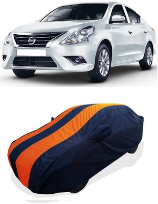 Coxtor Car Cover For Nissan Sunny Diesel XE (With Mirror Pockets)(Orange)