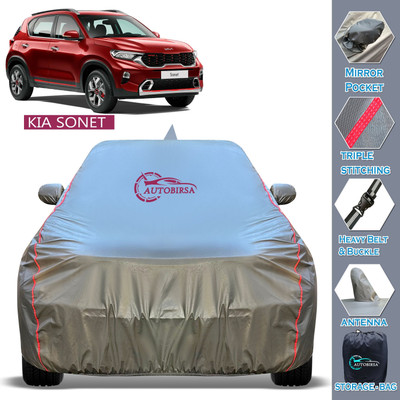AUTOBIRSA Car Cover For Kia Sonet (With Mirror Pockets)(Grey, For 2020, 2021, 2022, 2023, 2024, 2025 Models)
