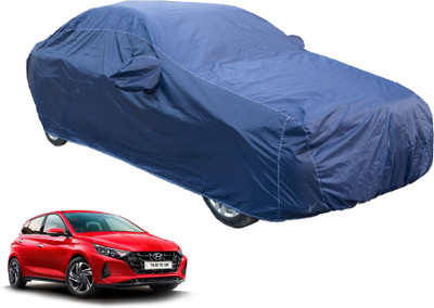 Auto Hub Car Cover For Hyundai i20 Sportz (With Mirror Pockets)(Blue)