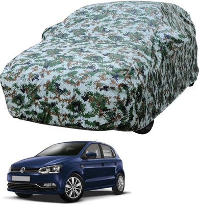 Auto Hub Car Cover For Volkswagen Polo (With Mirror Pockets)(Multicolor)