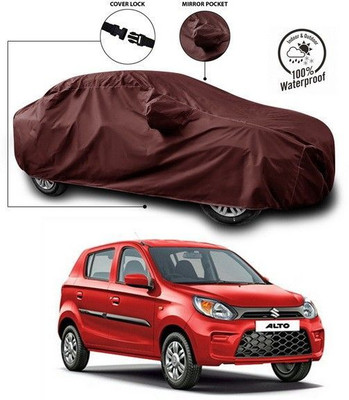 ANTHUB Car Cover For Maruti Suzuki Alto K10 (With Mirror Pockets)(Maroon)