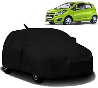 Swarish Car Cover For Chevrolet Beat (With Mirror Pockets)(Black)