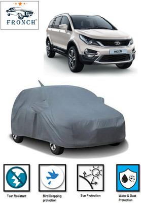 FRONCH Car Cover For Tata Hexa (With Mirror Pockets)(Grey)