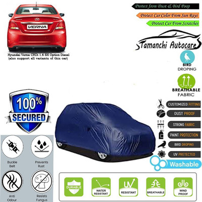 Tamanchi Autocare Car Cover For Hyundai Verna CRDi 1.6 SX Option Diesel(Blue)