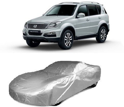 THE REAL ARV Car Cover For Mahindra Rexton (With Mirror Pockets)(Silver)