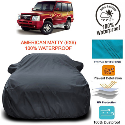 AMVISH Car Cover For Tata Sumo Gold (With Mirror Pockets)(Grey)