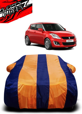 J S R Car Cover For Maruti Swift AMT ZDI Plus Diesel (With Mirror Pockets)(Orange, Blue)