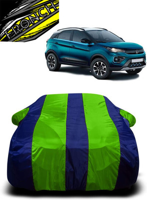 FRONCH Car Cover For Tata Nexon (With Mirror Pockets)(Green, Blue)