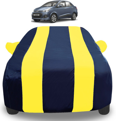 Auto Hub Car Cover For Hyundai Xcent (With Mirror Pockets)(Yellow)