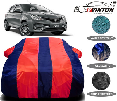 V VINTON Car Cover For Toyota Etios Liva (With Mirror Pockets)(Multicolor)