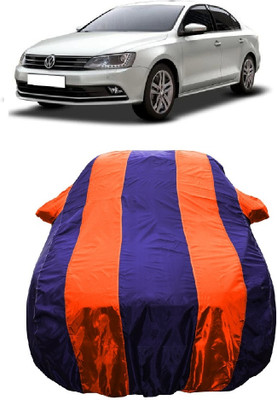 Wegather Car Cover For Volkswagen Jetta 2.0L TDI Highline AT (With Mirror Pockets)(Orange, Purple)