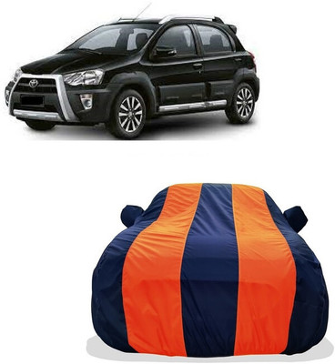 Tricway Car Cover For Toyota Etios Cross 1.4L VD (With Mirror Pockets)(Orange)
