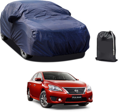 GOSHIV-car and bike accessories Car Cover For Nissan Pulsar (With Mirror Pockets)(Blue)