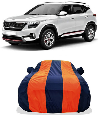 Tricway Car Cover For Kia Seltos HTX Plus AT D Diesel (With Mirror Pockets)(Orange)