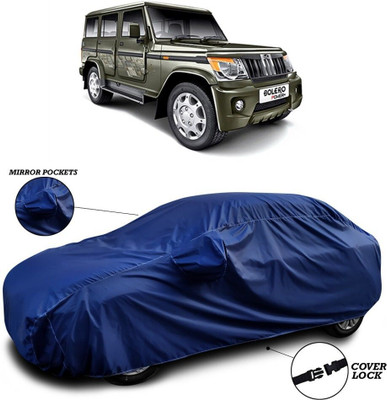 ANTHUB Car Cover For Mahindra Bolero (With Mirror Pockets)(Blue)