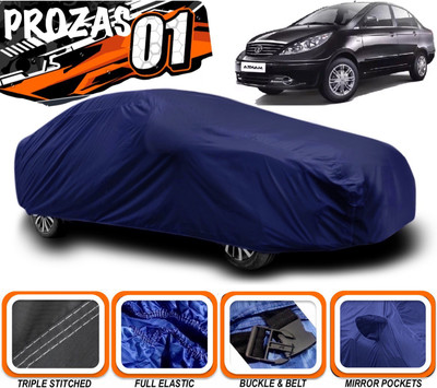 prozas Car Cover For Tata Manza (With Mirror Pockets)(Blue)