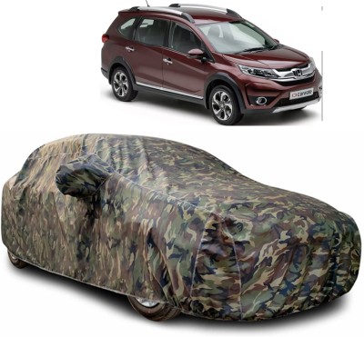 Gravirium Car Cover For Honda BRV (With Mirror Pockets)(Green, Black)