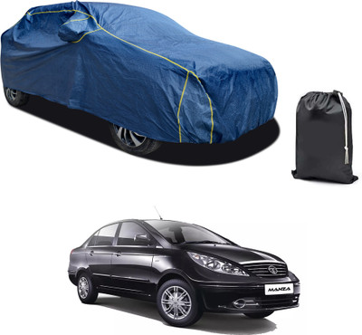 GOSHIV-car and bike accessories Car Cover For Tata Manza (With Mirror Pockets)(Blue, For 2018, 2019, 2020, 2021, 2022, 2023 Models)