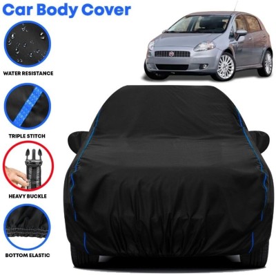 Grizzly Car Cover For Fiat Punto, Punto 1.7 TD, Punto 90-HP 1.3L Multijet, Punto Active 1.2L Fire, Punto Dynamic 1.2L Advanced (With Mirror Pockets)(Black, Blue, For 2011, 2012, 2013, 2014, 2015, 2016, 2017, 2018, 2019, 2020, 2021, 2022, 2023, 2024 Models)