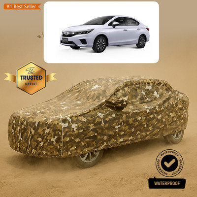 CODOKI Car Cover For Honda City i-Vtec (With Mirror Pockets)(Yellow, White, Multicolor)