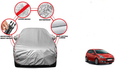 Auto Oprema Car Cover For Fiat Grande Punto (With Mirror Pockets)(Silver)