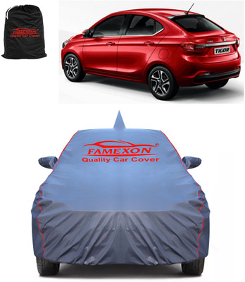 FAMEXON Car Cover For Tata Tigor (With Mirror Pockets)(Grey)
