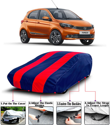 RWT Car Cover For Tata Tiago (With Mirror Pockets)(Red, Blue)