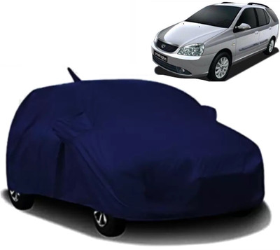 AXLOZ Car Cover For Tata Indigo Marina (With Mirror Pockets)(Blue)