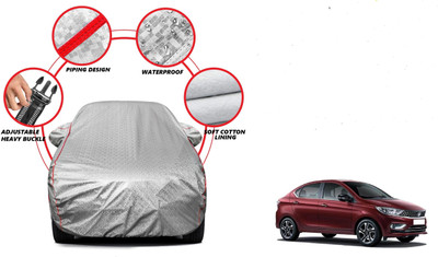 Auto Oprema Car Cover For Tata Tigor (With Mirror Pockets)(Silver)