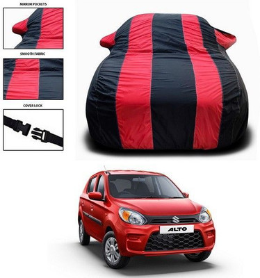 ANTHUB Car Cover For Maruti Suzuki Alto K10 (With Mirror Pockets)(Red, Black)