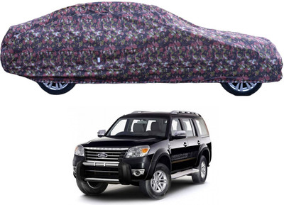 MOCKHE Car Cover For Ford Endeavour (With Mirror Pockets)(Green)