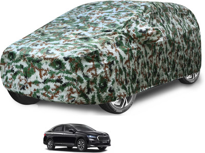 Auto Hub Car Cover For Skoda Slavia (With Mirror Pockets)(Multicolor)