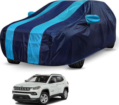 Auto Hub Car Cover For Jeep Compass (With Mirror Pockets)(Blue, Blue)