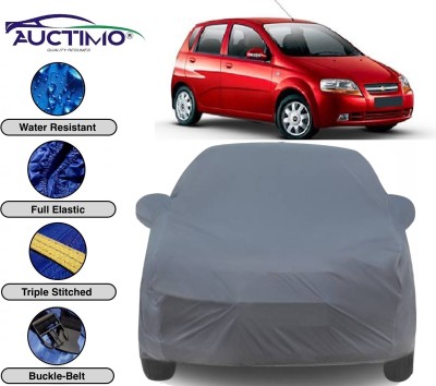 AUCTIMO Car Cover For Chevrolet Aveo Uva (With Mirror Pockets)(Grey)