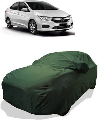 Coxtor Car Cover For Honda City i-Vtec (With Mirror Pockets)(Gold)
