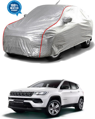 AUTOCAD Car Cover For Jeep Compass (With Mirror Pockets)(Silver)