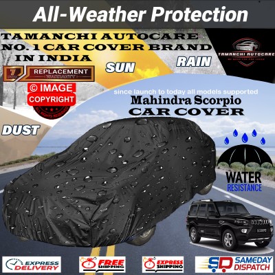 Tamanchi Autocare Car Cover For Mahindra Scorpio(Black)