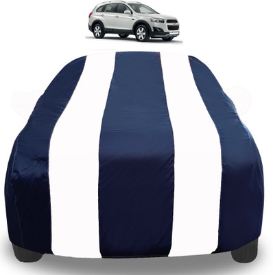 Auto Hub Car Cover For Chevrolet Captiva (With Mirror Pockets)(White)