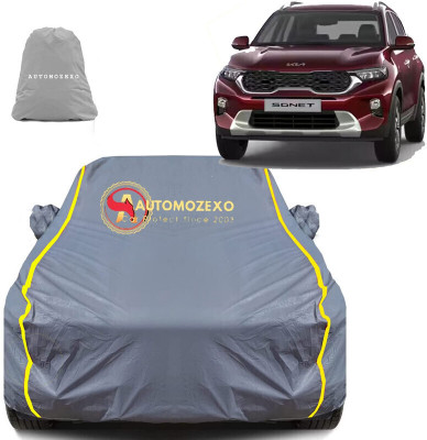 AUTOMOZEXO Car Cover For Kia Sonet (With Mirror Pockets)(Grey)