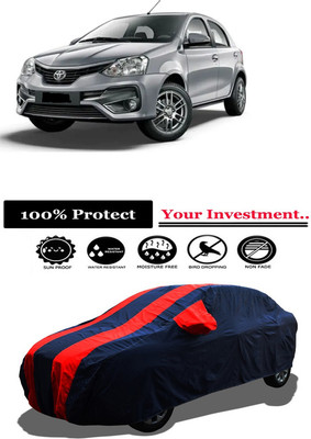Amexride Car Cover For Toyota Etios Liva 1.4 VD Diesel (With Mirror Pockets)(Red)