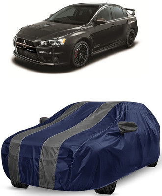 ANTOFY Car Cover For Mitsubishi Lancer Evolution (With Mirror Pockets)(Grey, Blue)