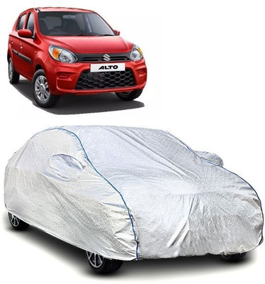 Auto Drift Car Cover For Maruti Suzuki Alto 800 (With Mirror Pockets)(Silver, Blue)