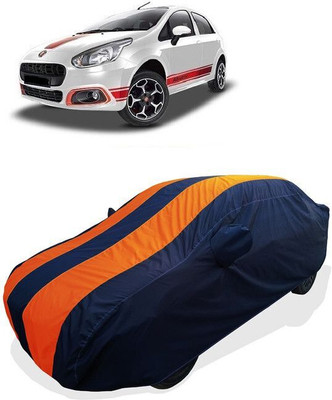 QLAX Car Cover For Maruti Abarth Punto EVO 1.4 T-Jet (With Mirror Pockets)(Orange)